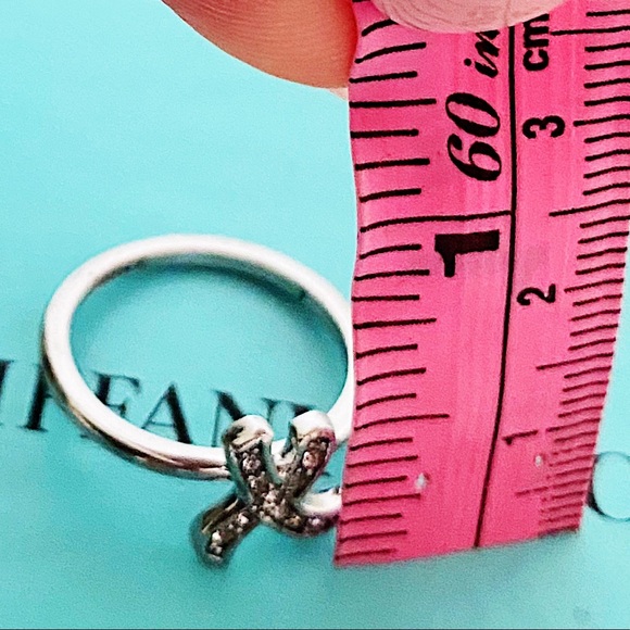 Juicy Couture X ring silver Tiffany style size 7 - Picture 2 of 8